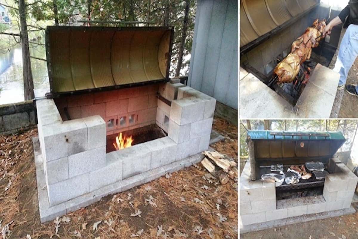 How to Build an Awesome BBQ Rotisserie Pit for less than $250