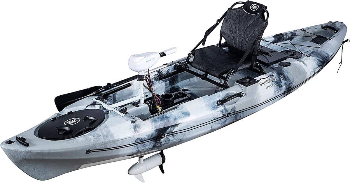 BKC PK12 Angler 12-Foot Sit On Top Solo Fishing Kayak w Trolling Motor: A Detailed Review